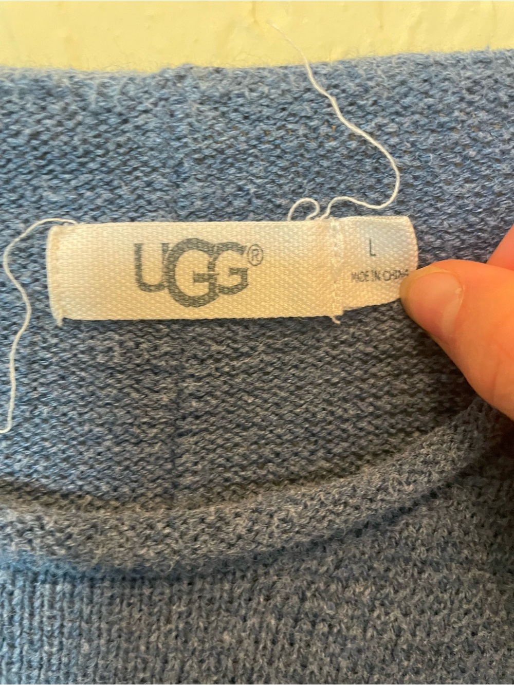 UGG Women's Dusty Blue Crewneck Sweater - Picture 2 of 4